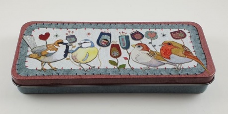 Emma Ball - Stitched Birdies - Pencil Tin